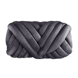 Maxbell 1kg Velvet Chunky Yarn Arm Knitting Rug Making Hand Knit Pet Bed Crocheting Deep Gray