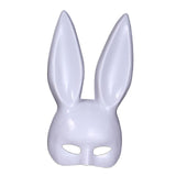 Maxbell Rabbit Ears Mask Women's Bunny Costume Masks Funny for Masquerade Theaters White