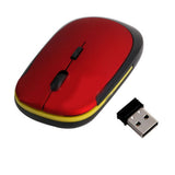 Maxbell Red 2.4GHz USB 2.0 Wireless Optical Mouse Mice for Computer Universal Fit On/Off Button Power Saving Lightweight Modern Design