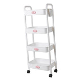 Maxbell Durable Rolling Cart Multifunctional for Bathroom Spices Baby Supplies 4 Tier