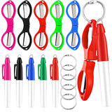 Maxbell Foldable Scissors KeyChain Silver Metal Scissor Nurse Pen Set Multicolor
