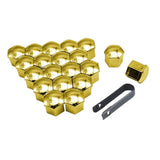 Maxbell 20 Pieces Car Wheel Lug Nut Caps 21mm with Removal Clip Wheel Bolt Dust Caps