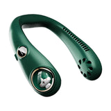 Maxbell Hanging Neck Fans Wearable Sports Camping Personal Necklace Fan Cooling Home Deep Green