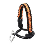 Maxbell Wide Mouth Bottle Paracord Handle Cord Braided Rope 12/18/21/24/32/40/64oz Black and Orange