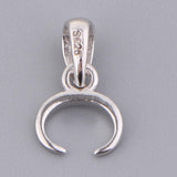 Maxbell 925 Sterling Silver Pinch Clip Bail Bead Pendant Connector Pendant Holder A