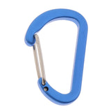 Maxbell Mini Aluminum Alloy Carabiner Outdoor D Shape Quickdraw Frosted sky blue