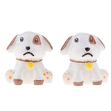Max 2x Cartoon Artificial Animals, Animal Statue Desk Table Decor Spotted Dog