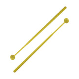 Maxbell 2 Pieces Plastic Drum Percussion Sticks 30cm for Woodblock Kids Energy Chime Yellow