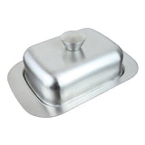 Maxbell Stainless Steel Butter Dish Serving Tray stainless steel  with lid Style01