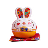 Maxbell Rabbit Figurine Piggy Bank Container Saving Box Ceramic for Home Decoration Style C