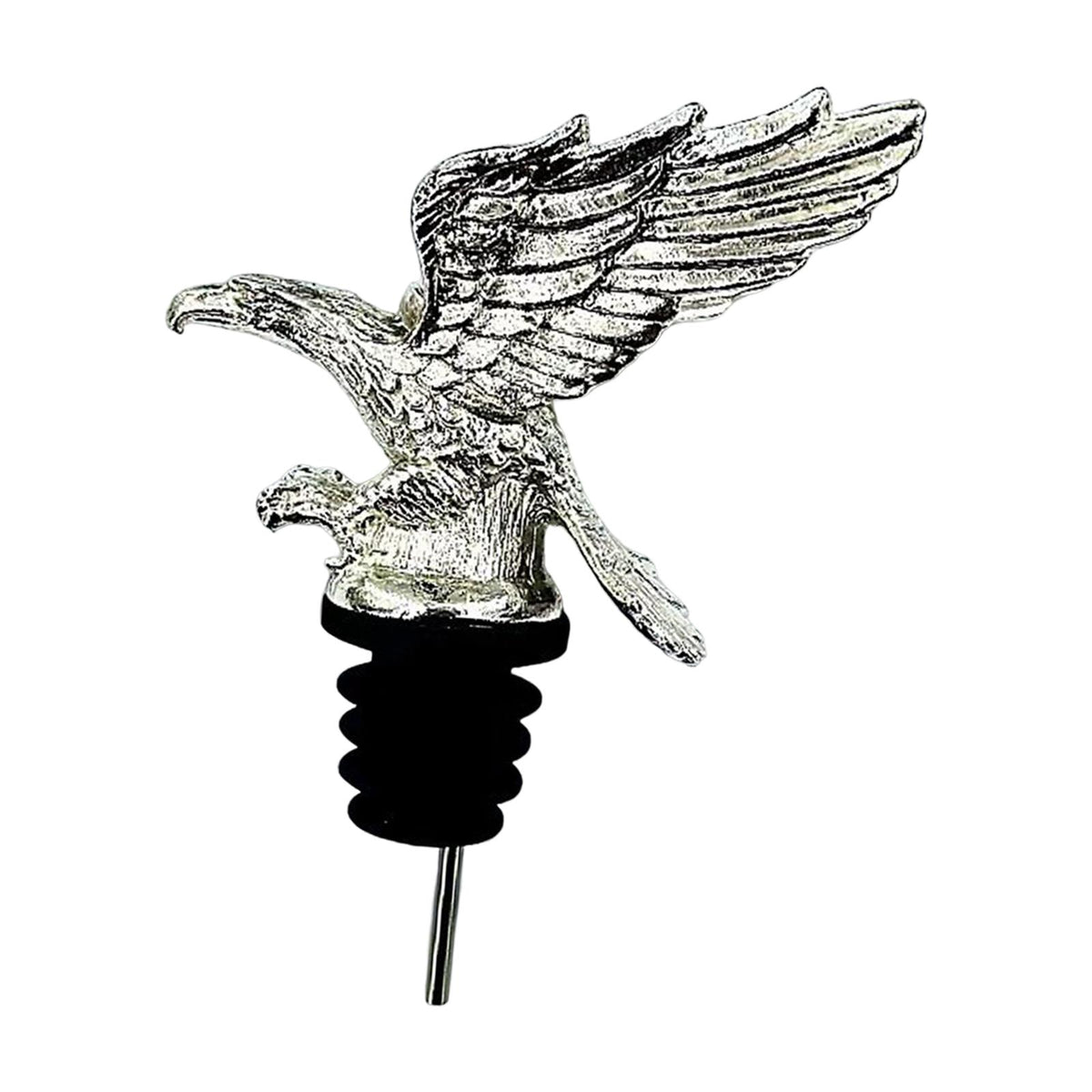 Maxbell Eagle Shape Wine Pourer Red Wine Pourer Spout Zinc Alloy for Household Home Argent