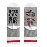 Maxbell Mens Womens Fashion Cotton Novelty Letter Printed Ankle Socks Gray