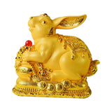 Maxbell Rabbit Year Collectible Statue Feng Shui Decoration Lightweight Decorative Style A