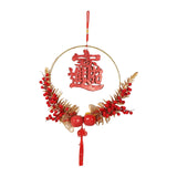 Maxbell Chinese New Year Pendant with Chinese Knot Tassel Oriental for Restaurant Style A