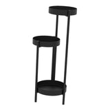 Maxbell 3 Tier Metal Plant Stand Corner Flower Pot Shelf for Entryway Office Porch Black