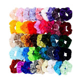 Max Maxb Set of 46 Women's Velvet Scrunchies Assorted Rubber Hair Band Tie Stretchy