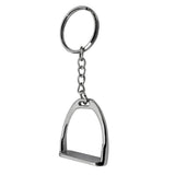 Maxbell Zinc Alloy Stirrup Keychain Key Ring Equestrian Keyfob Bag Decoration Silver