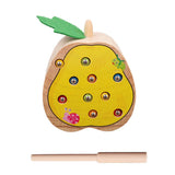 Max Wooden Magnetic Bug Insect Catch Game Toy Kids Montessori Toy Peach
