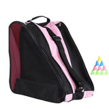 Maxbell Ice Skates Bag 3 Layer Breathable Girls Boys Carry Handle and Shoulder Strap Red