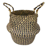 Max Foldable Storage Basket Straw Woven Flower Basket Flowerpot Garden Planter 2
