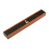 Maxbell Wooden Incense Burner Holder Home Decor Office SPA Incense Stick Box Storage Lotus Lid