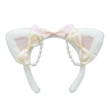 Maxbell Ear Hair Band Photo Props Headdress for Birthday Dress up Festival White