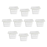 Max 10Pcs Mesh Pot Net Cup Basket Hydroponic Plant Grow Square 57x37x35mm