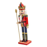 Maxbell Maxbell Hand Painted Nutcracker Figures Handmade Miniatures for Yard  Red
