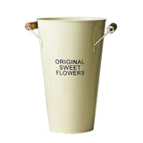 Maxbell Iron Craft Flower Bucket Chic Flowerpot Vase Office Cafe Shop Decor Beige