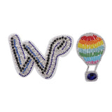 Max Maxb 2 Pieces Rhinestone Bead Patch Sew on Motif Applique DIY Garment Accessories