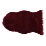 Max 40x60cm Sheepskin Fluffy Skin Faux Fur Fake Rug Mat Rugs Wine Red