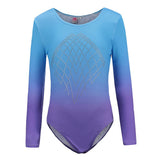 Maxbell Girls One-Piece Leotard Athletic Dance Gymnastics Bodysuit 6 Blue+Purple