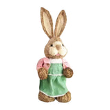 Maxbell Cartoon Standing Easter Bunny Figurine Doll Decoration 35cm Tall Stylish Style B