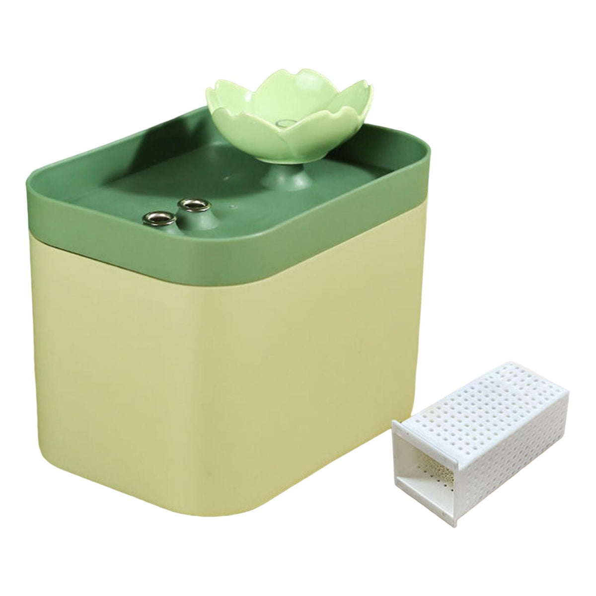 Maxbell 1.5L Cat Water Fountain Pet Accessories Bowl Dish Supplies Traveling Feeder Green with Accessory