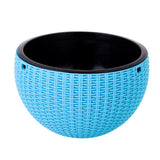 Max Plastic Hanging Flower Pot Planter Basket for Plant Holder+Chain Blue- S