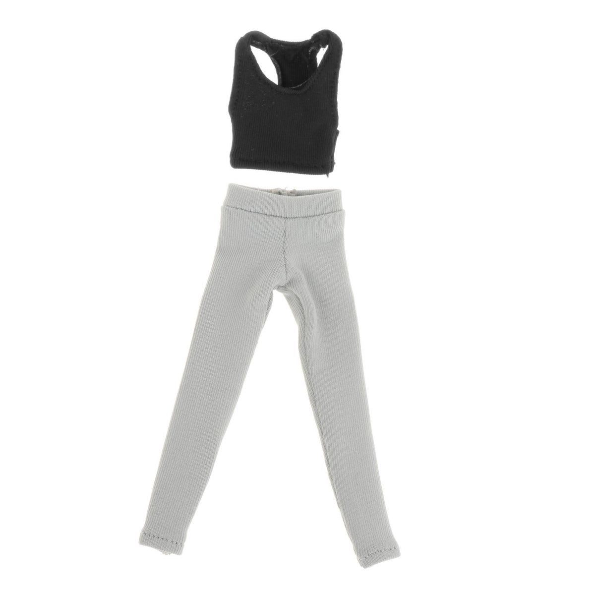 Maxbell 1/12 Scale Women Figure Vest and Pants Accs for 6 inch Female Action Figures Black Gray