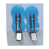 Maxbell 4Pcs No Bend Seamless Curl Pin Hair Clips Clamps for Makeup Hairstyling Peanut Blue