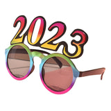 Maxbell New Year Photo Glasses Decorations Photo Prop for Adults Kids Celebration Colorful