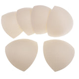 Max 3 Pairs Triangle Sewing In Insert Foam Soft Cup Removable Padded  Brown