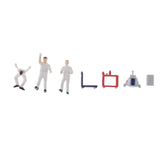 Max 1:64 Scale Repairman Characters Model Toy Miniature Models People Set White
