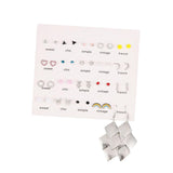 Maxbell Mixed Stud Earrings Set Ornaments Shiny for Women Men Birthday Valentines StyleC