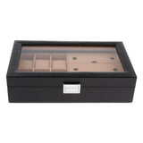 Max Luxury Watch Storage Case Eyewear Display Case for Men Women Black Khaki