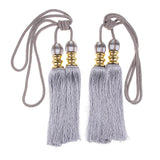Max 2 Pieces Curtain Tieback Tassels Hanging Ball Accessories Decorative Window  Silver Gray
