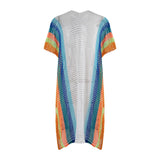 Maxbell Swimsuit Cover Up for Women Knitting Vacation Sun Protection Clothing White