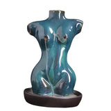 Maxbell Creative Backflow Incense Burner Home Decor Figurine Craftwork  Blue