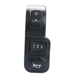 Maxbell Electric Throttle Switch 3 in 1 Control Light Horn Durable for Electric Bike D
