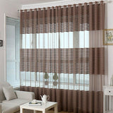 Max 1Pc Voile Curtain Single Panel Sheer Voile Curtain Panel Dark Coffee Punch