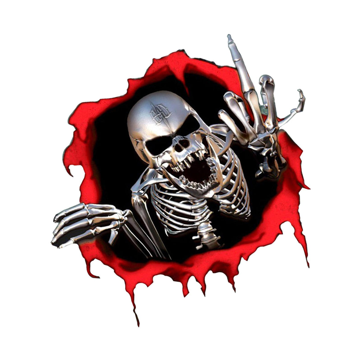Maxbell Skeleton Skull Decal Unique Premium Cool Car Sticker for Bike Walls Car
