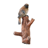Maxbell Resin Bird Wall Hooks Decorative Clothes Hanger for Bags Bedroom Kitchen Brown Bird