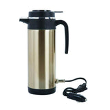 Max Portable Car Electric Kettle Outdoor Travel Water Kettle Light Golden 24V